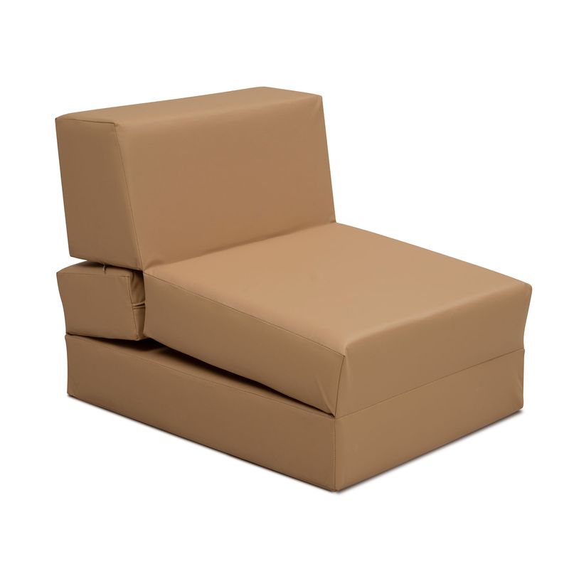 sofa cama plegable color beige para espacios pequenos