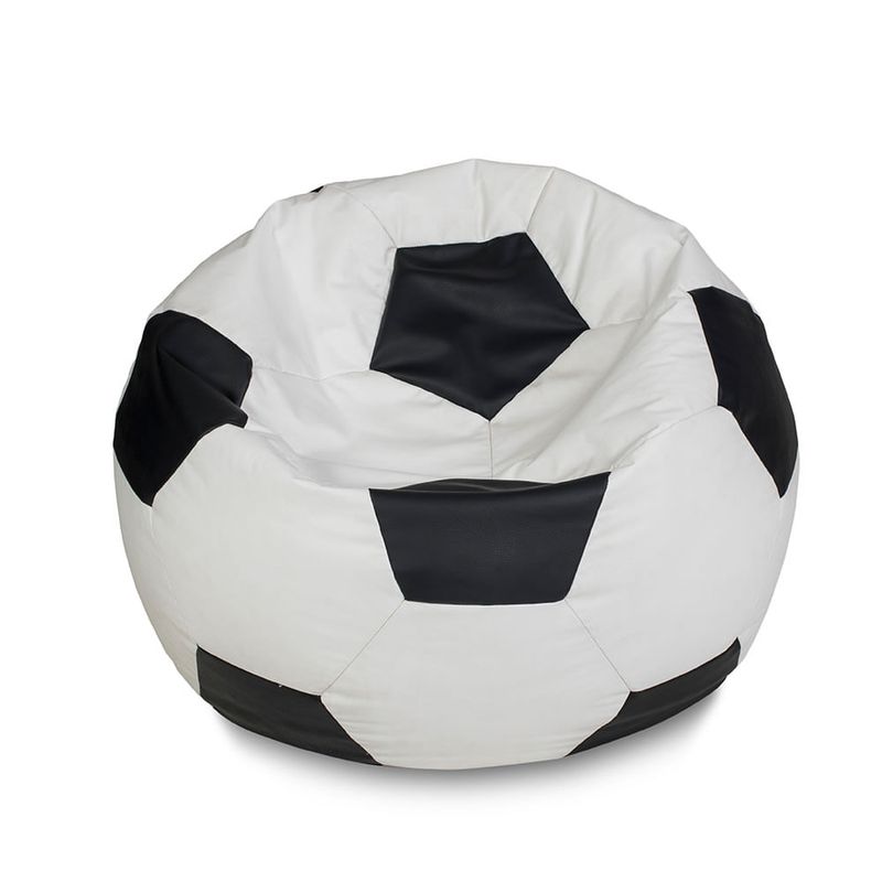 sillon puff en forma de balon de futbol diseño comodo y moderno