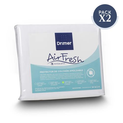 Pack x2 Protector de Colchón Airfresh